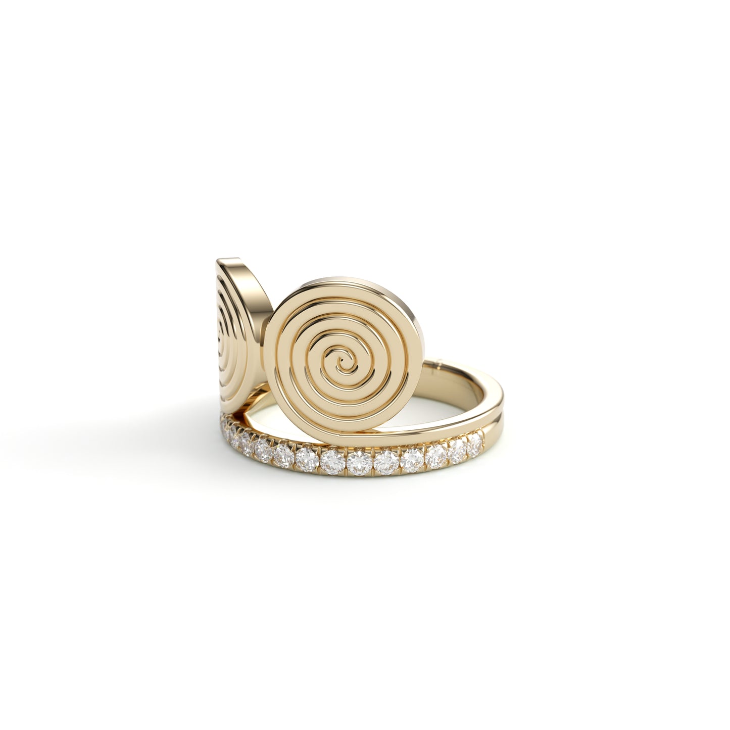 Diamond Double Horizontal Swirl