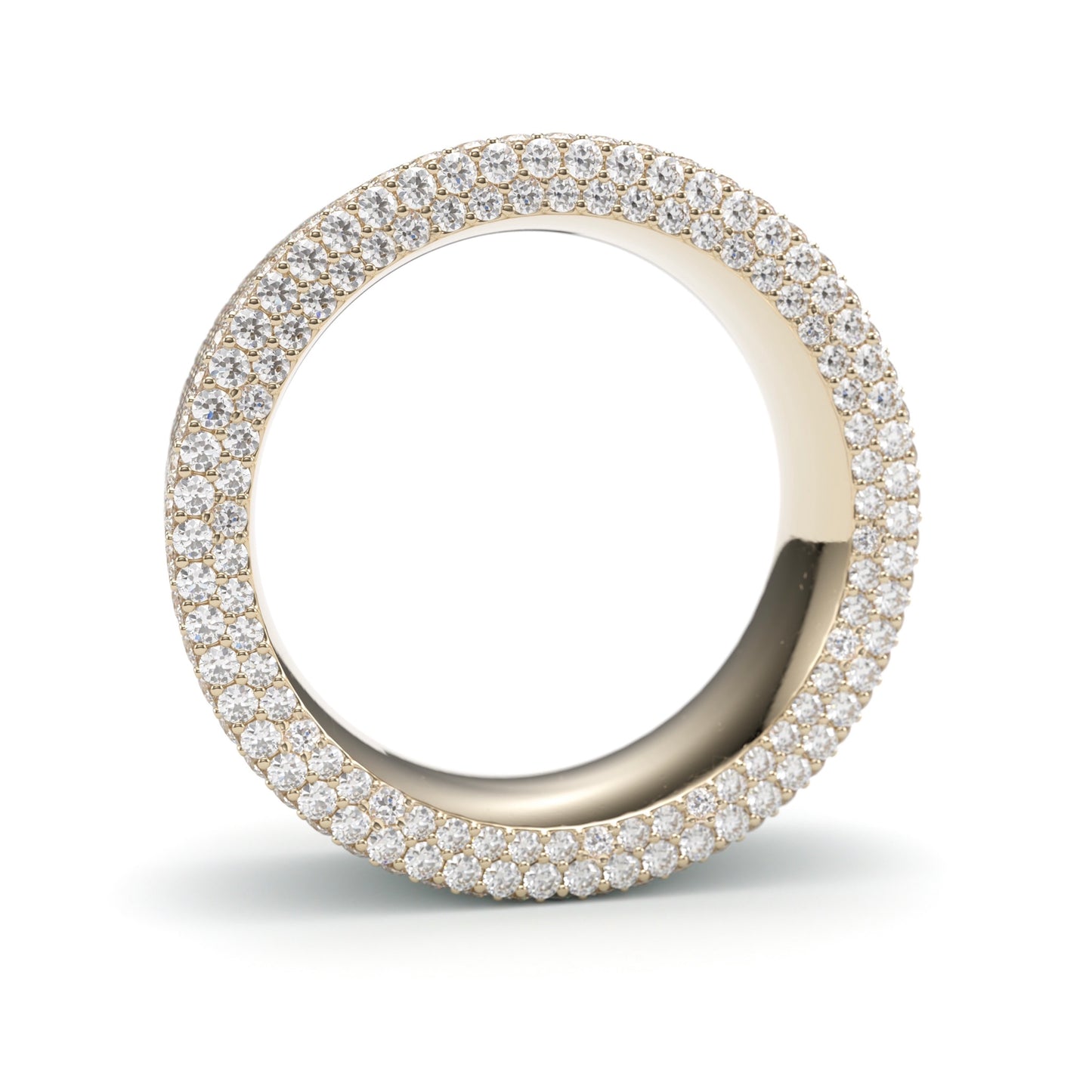 Full Eternity Diamond Cuffed Ring Heavy