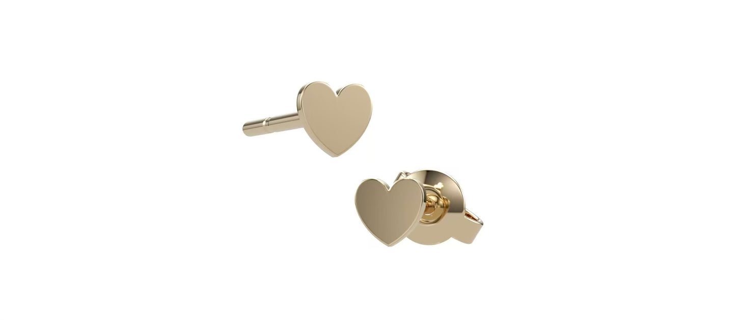 Heart Silhouette Studs