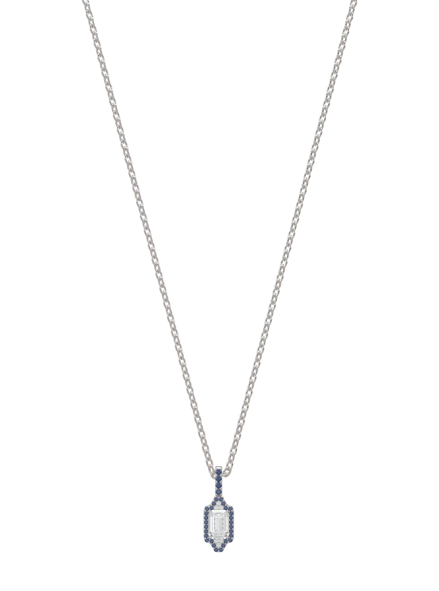 Diamond and Sapphire Necklace