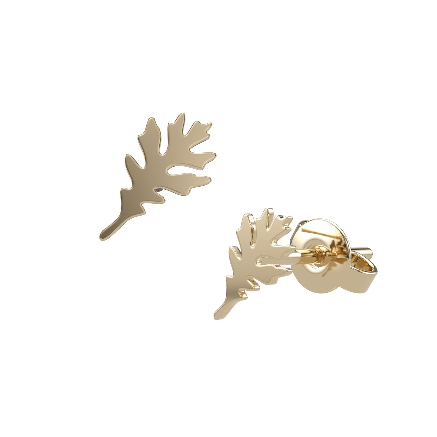 Autumn Leaf Silhouette Studs