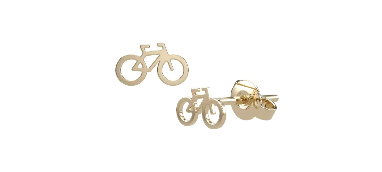 Bicycle Silhouette Studs
