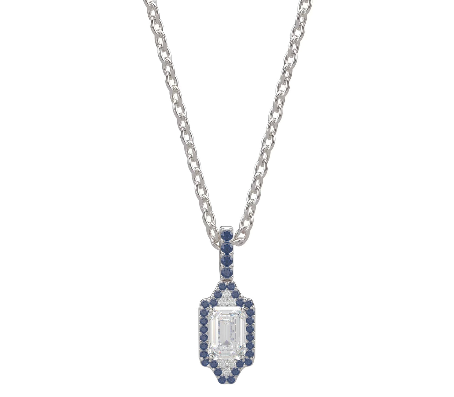 Diamond and Sapphire Necklace