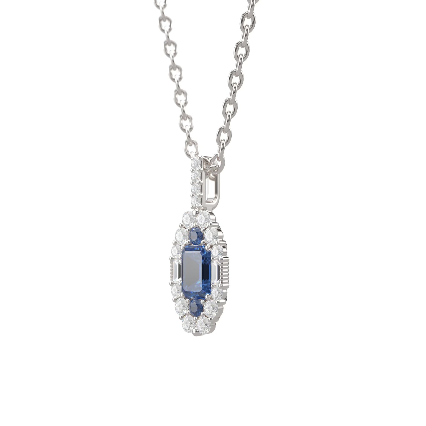 Sapphire and Diamond Necklace