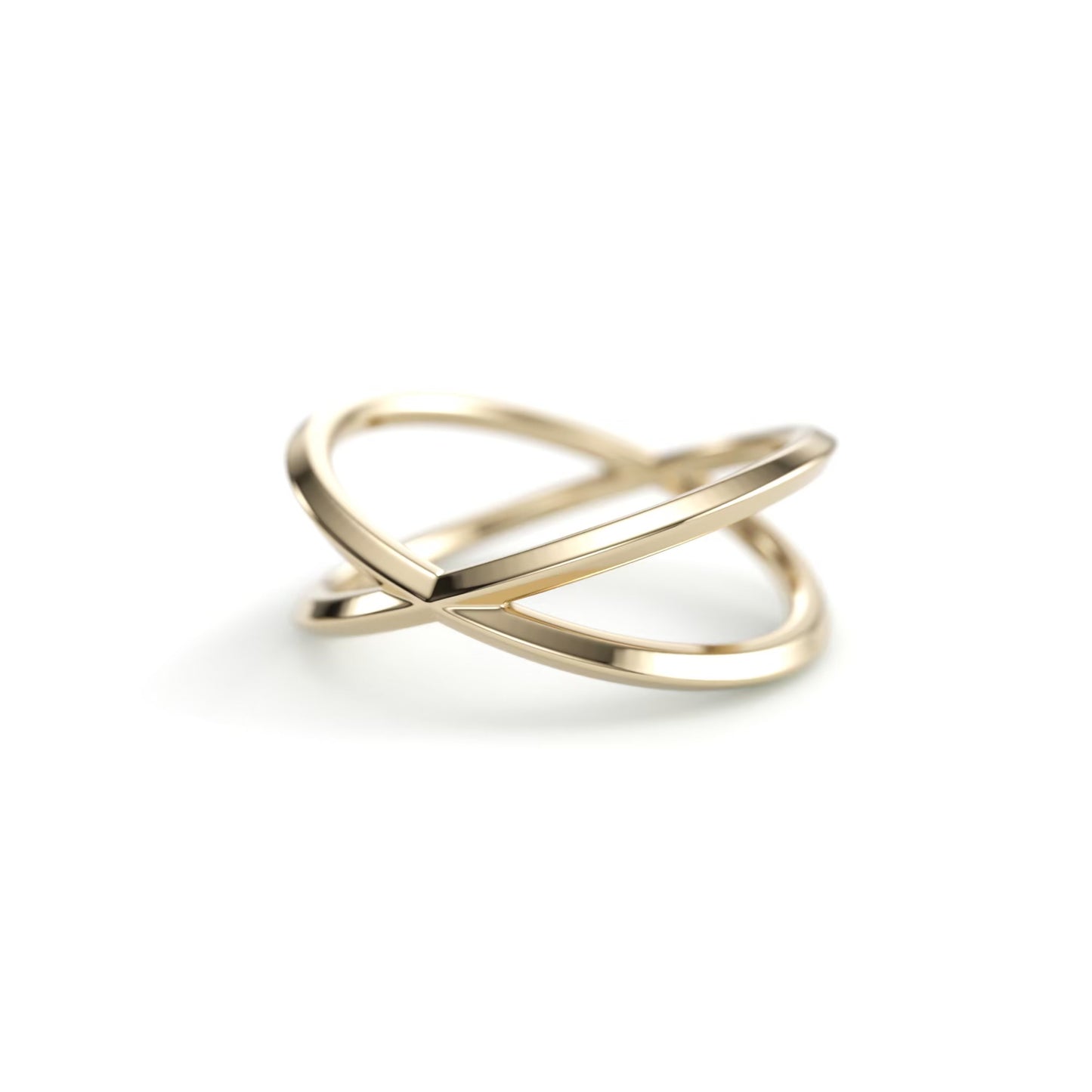 Criss Cross Knife Edge Stack Ring