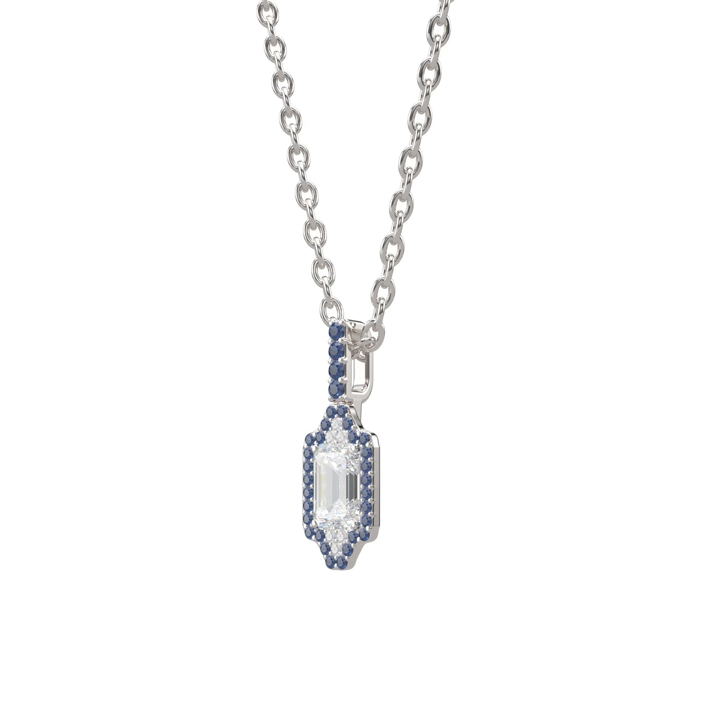 Diamond and Sapphire Necklace