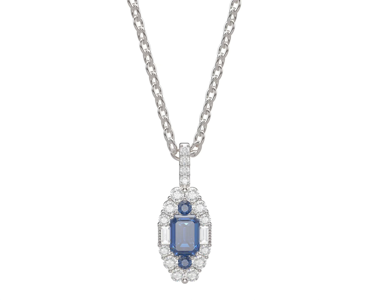 Sapphire and Diamond Necklace