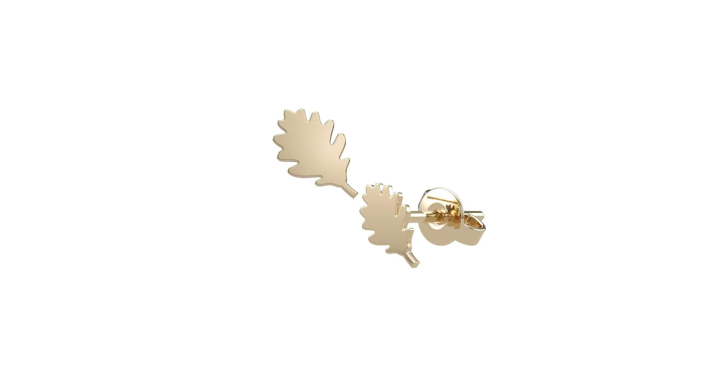 Oak Leaf Silhouettes Studs