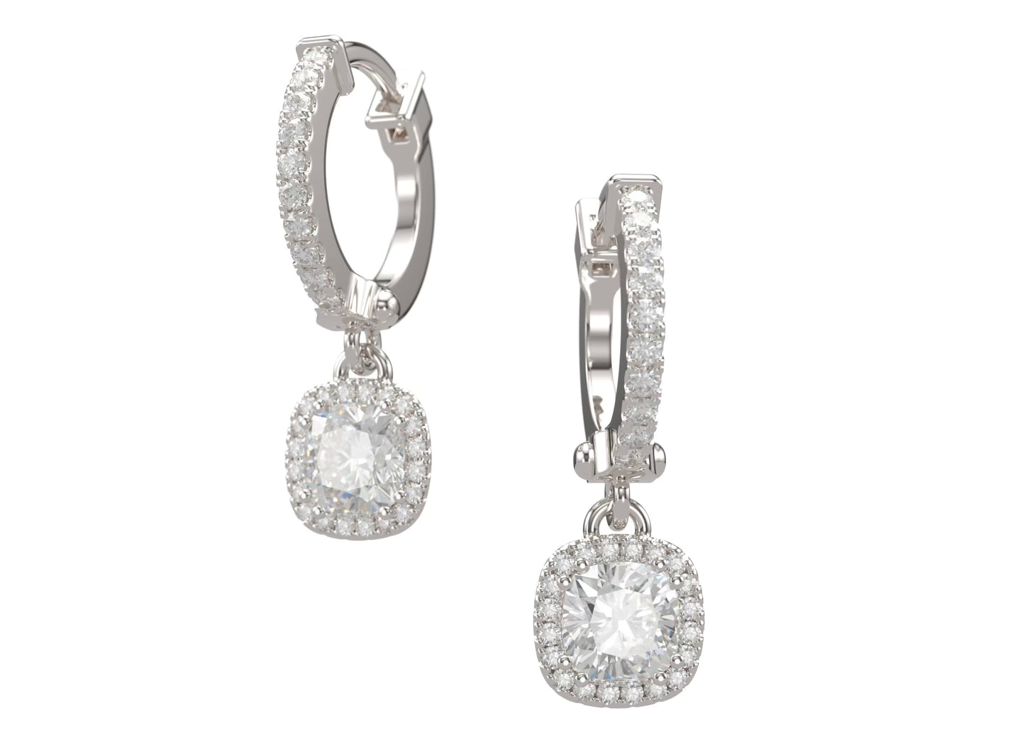 Cushion Diamond Drops.