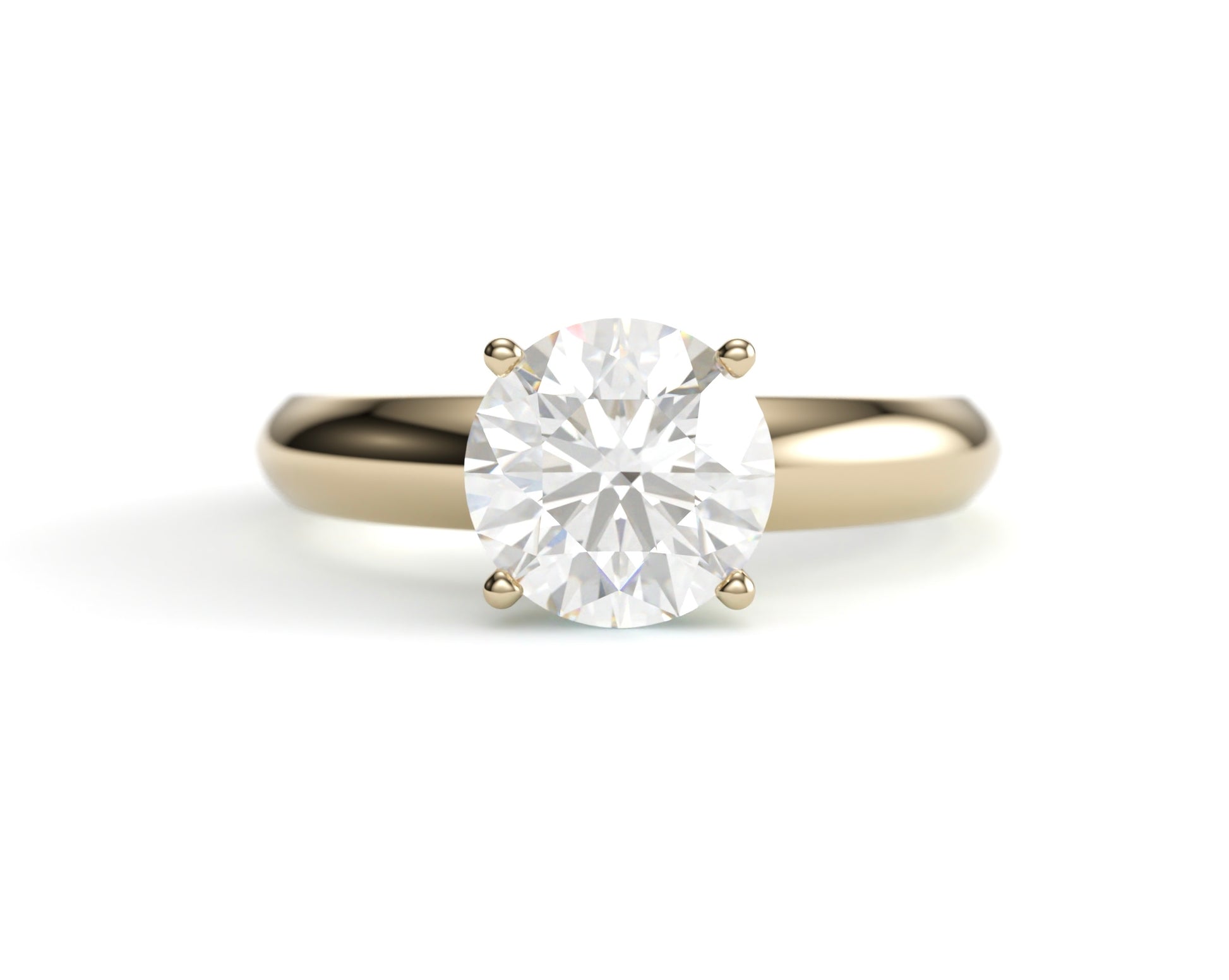 Classic Solitaire Engagement Ring on Wide Prong - Main Image