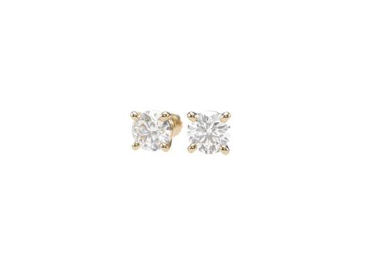 Classic Diamond Stud Earrings.