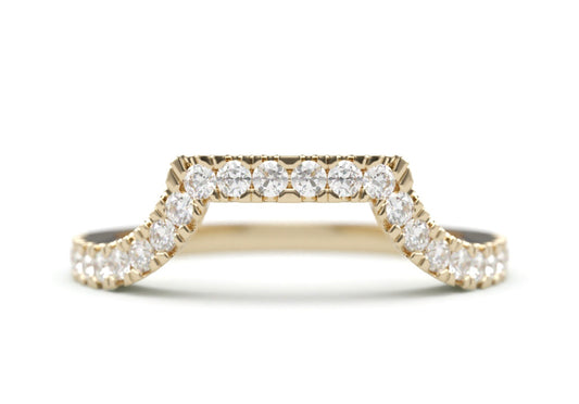 Platform Pave Diamond Wedding Band. 1.8 mm