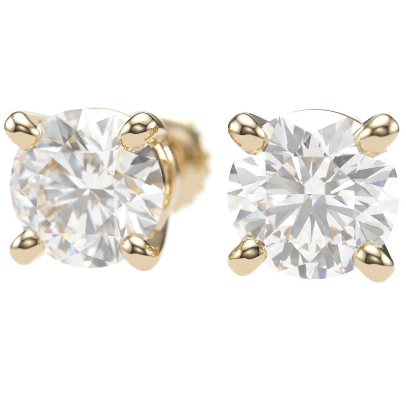 Classic Diamond Stud Earrings.