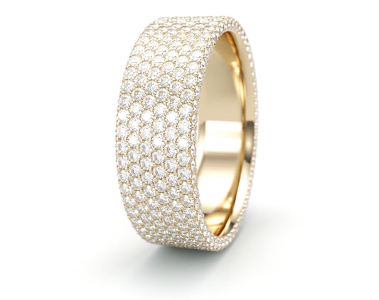 Full Eternity Diamond Cuffed Ring