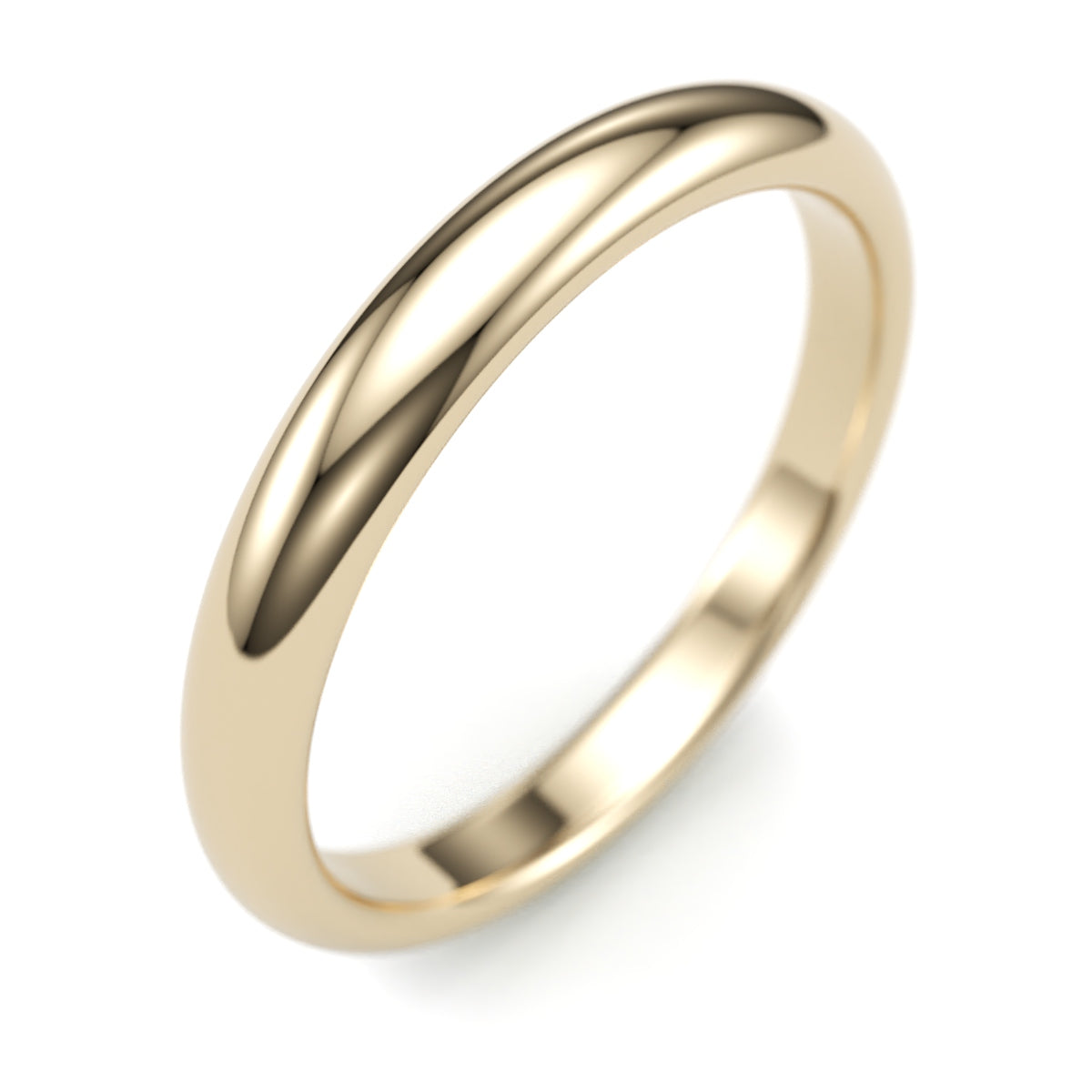 Classic Solid Gold Wedding Band. 3mm