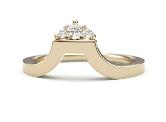 Royal Tiara Diamond Top Wedding Band. 1.8 mm