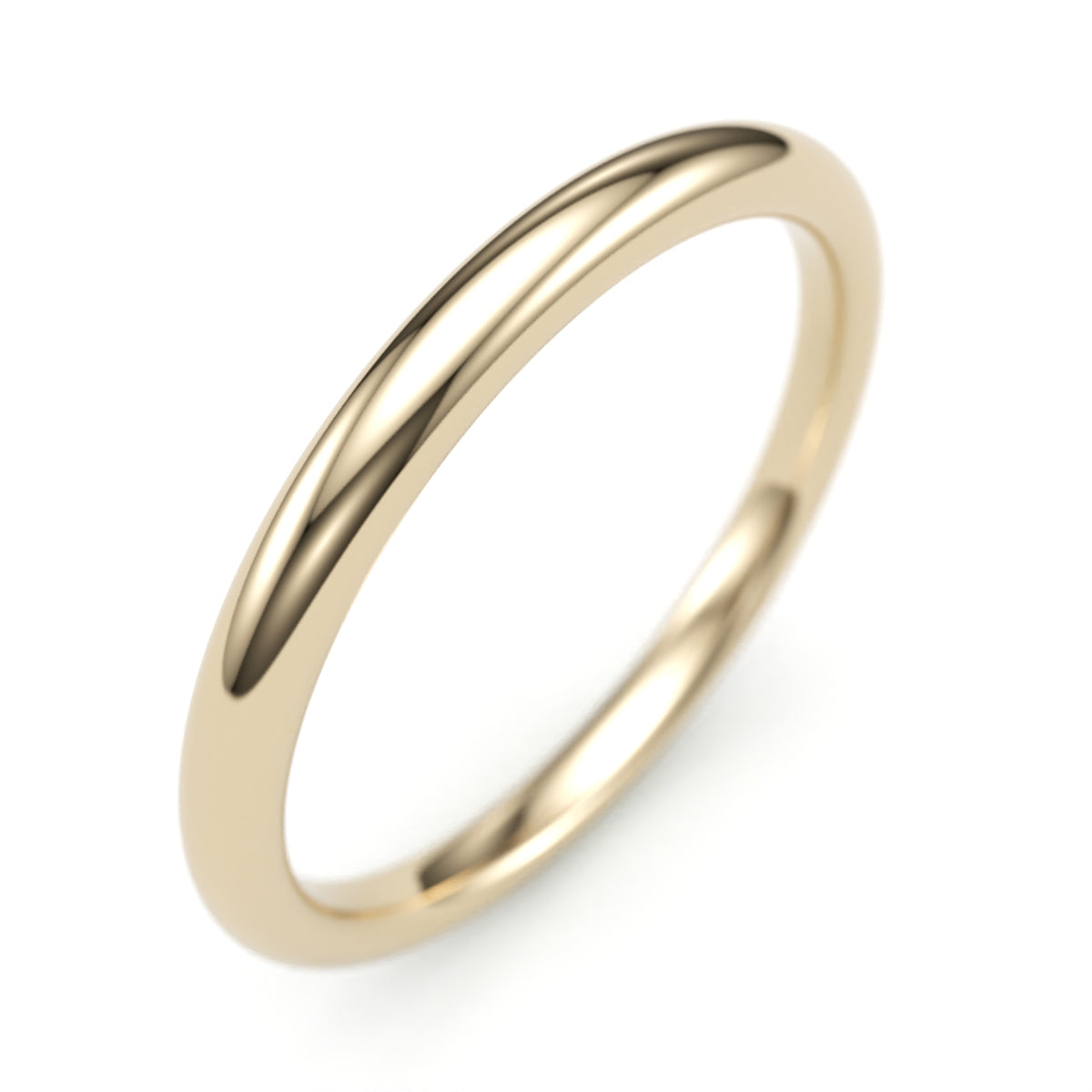 Classic Solid Gold Wedding Band. 2mm