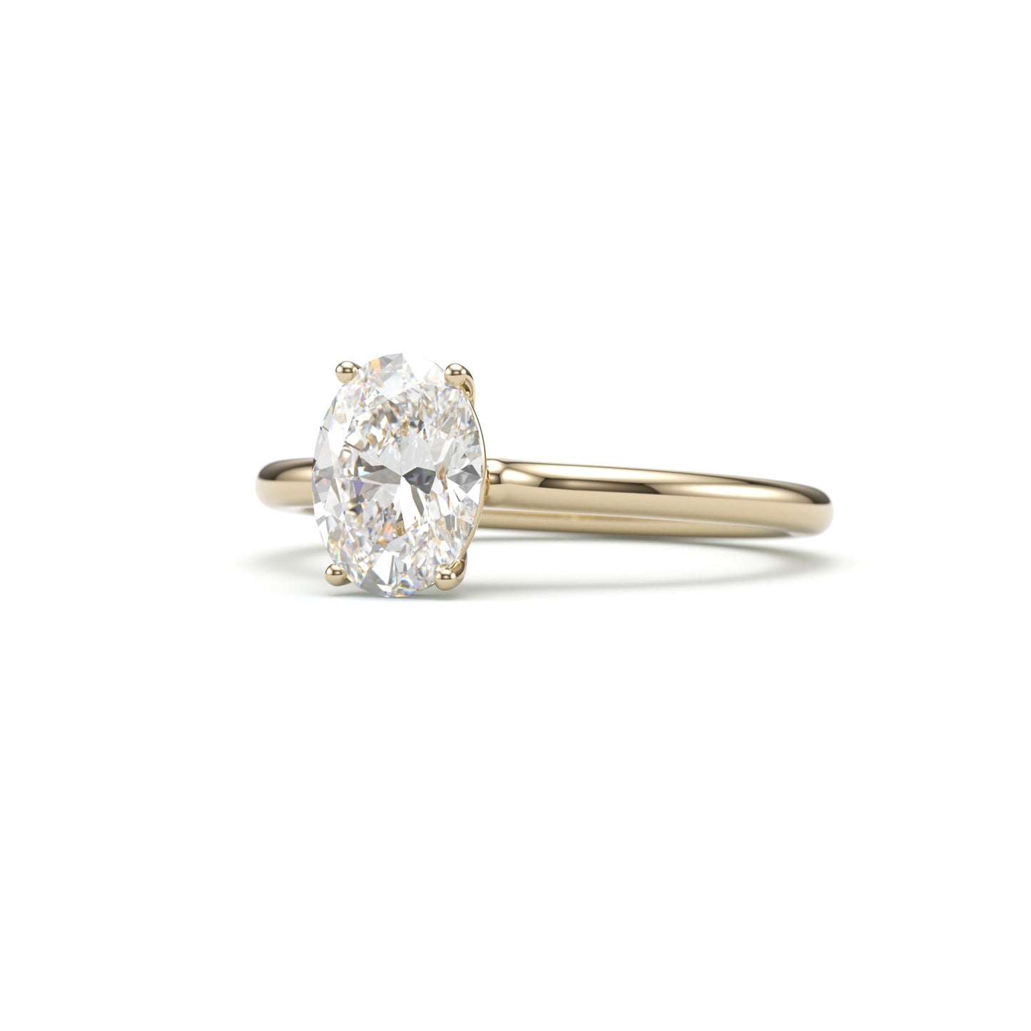 Classic Oval Solitaire Engagement Ring.