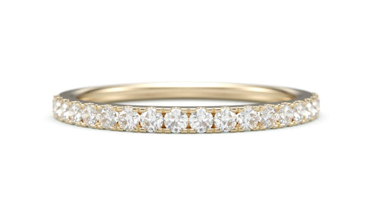 Classic Pave Diamond Wedding Band. 2 mm