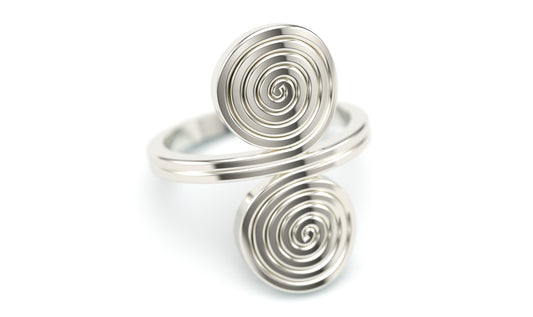 Classic Double Swirl Ring