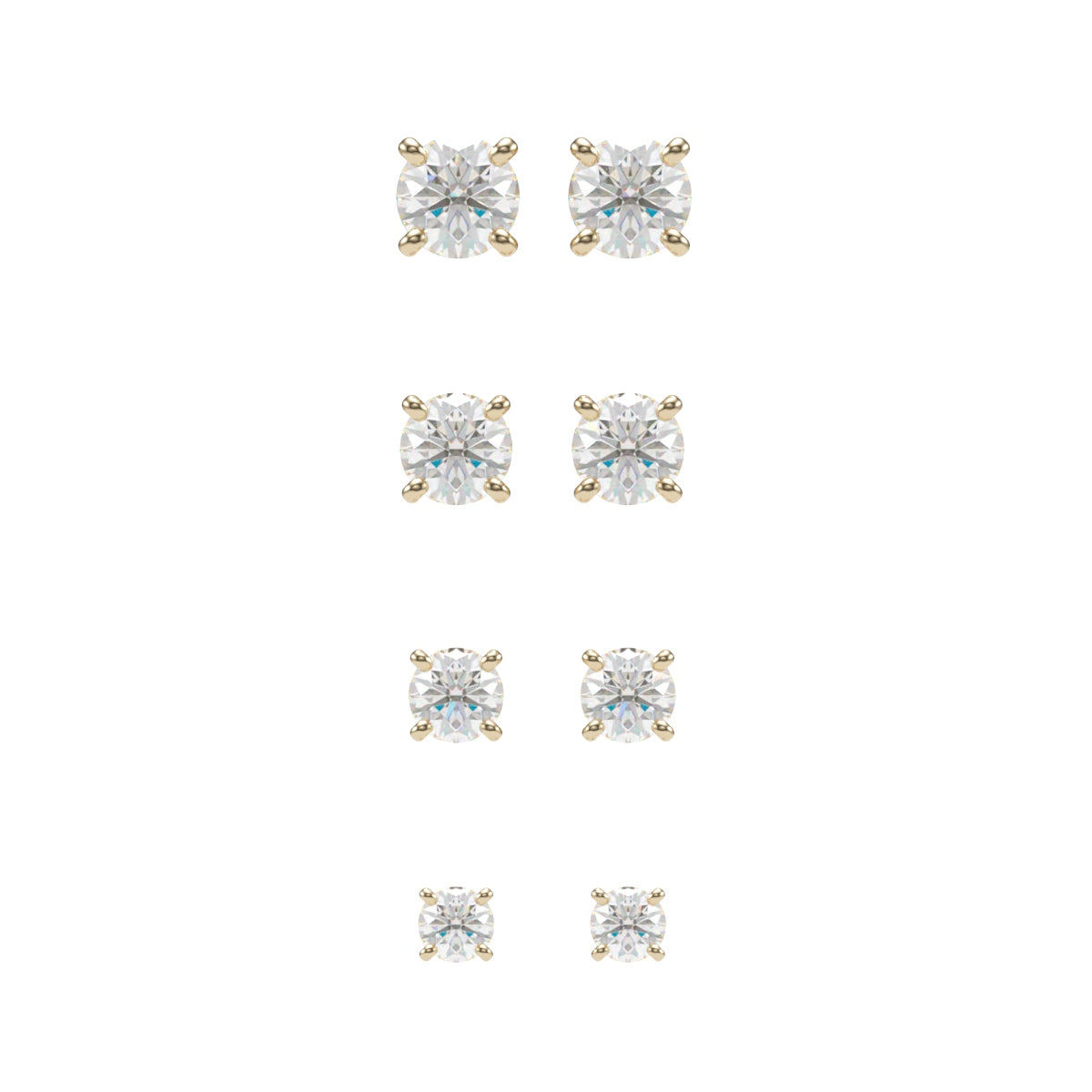 Classic Diamond Stud Earrings.